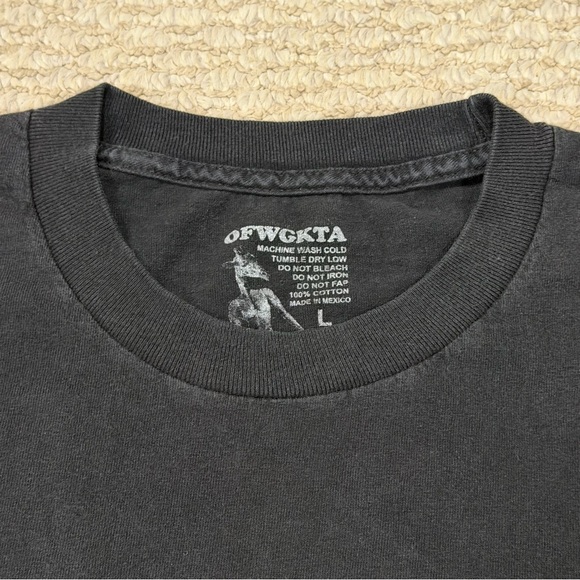 Odd Future T-Shirt Mens Size L Black Classic Donut Tee OFWGKTA 100% Cotton - Picture 7 of 13